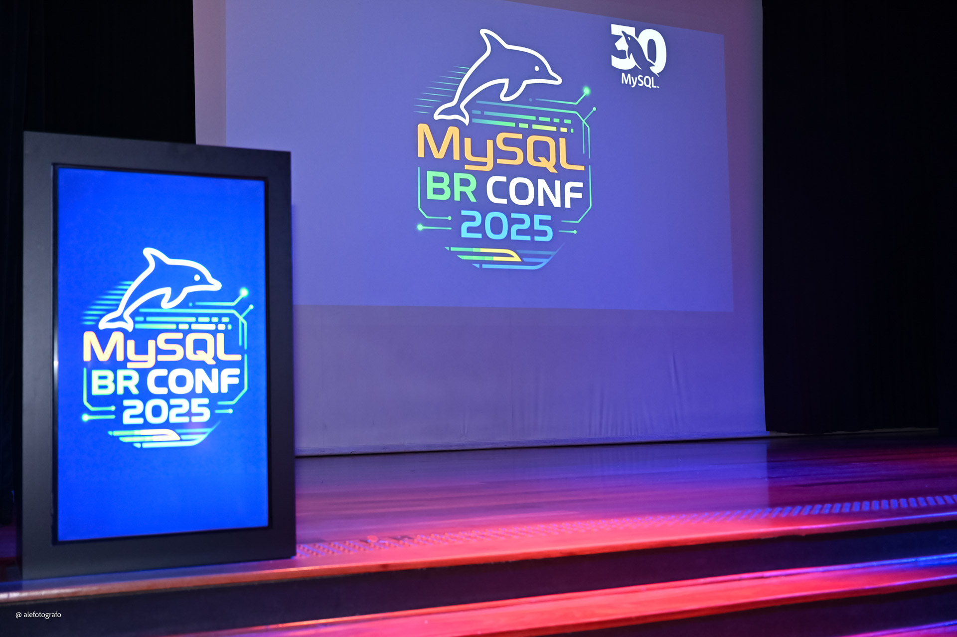 Palco da MySQL BR Conf 2025